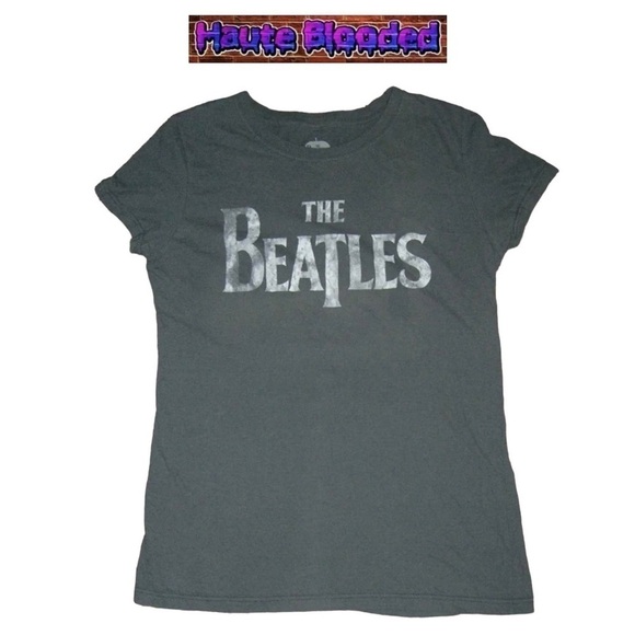 The Beatles Tee Shirt Distressed Crinkle Fatigued Gray McCartney Lennon Starr XL - Picture 5 of 8